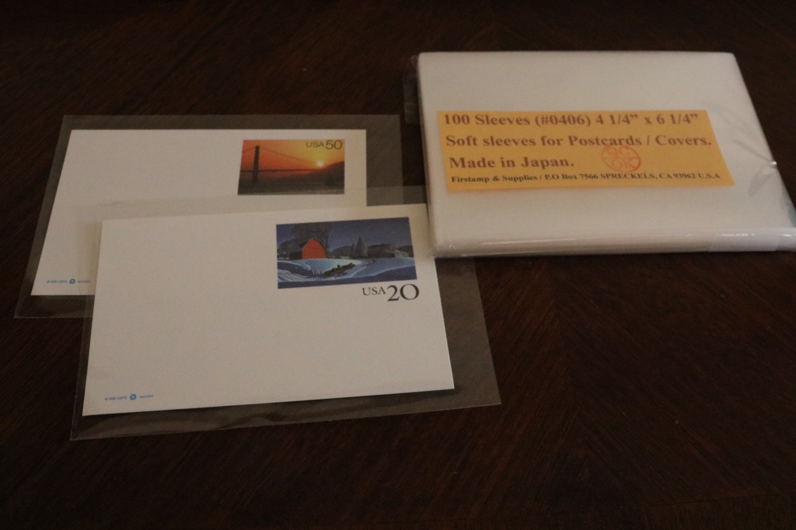 500 Sleeves for Postcards / Covers size 4 1/4" x 6 1/4" = 2.5 Mil / PVC Free..