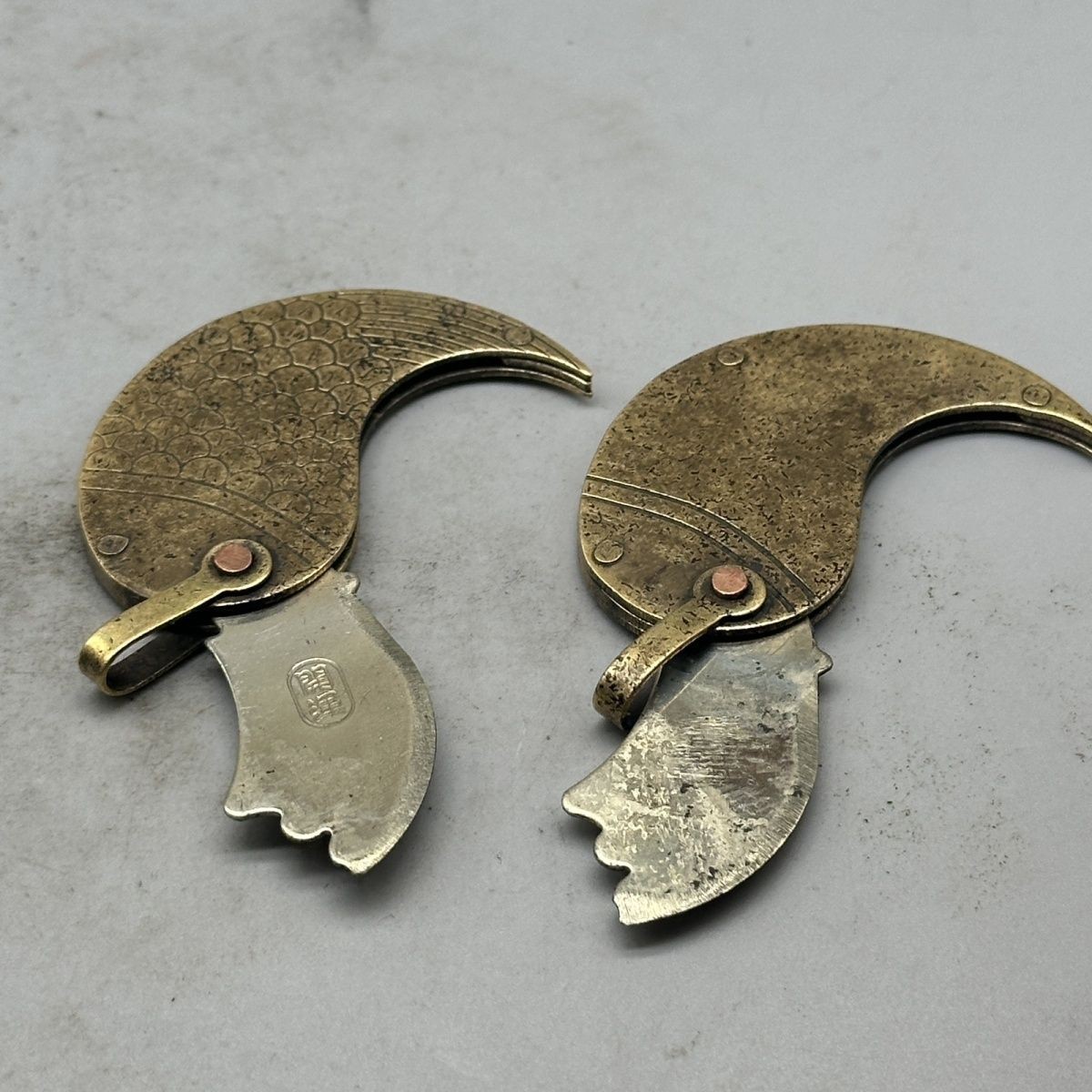 Yin Yang Bagua Brass Paper Cutter Express Unboxing Knife Retro Fish Design