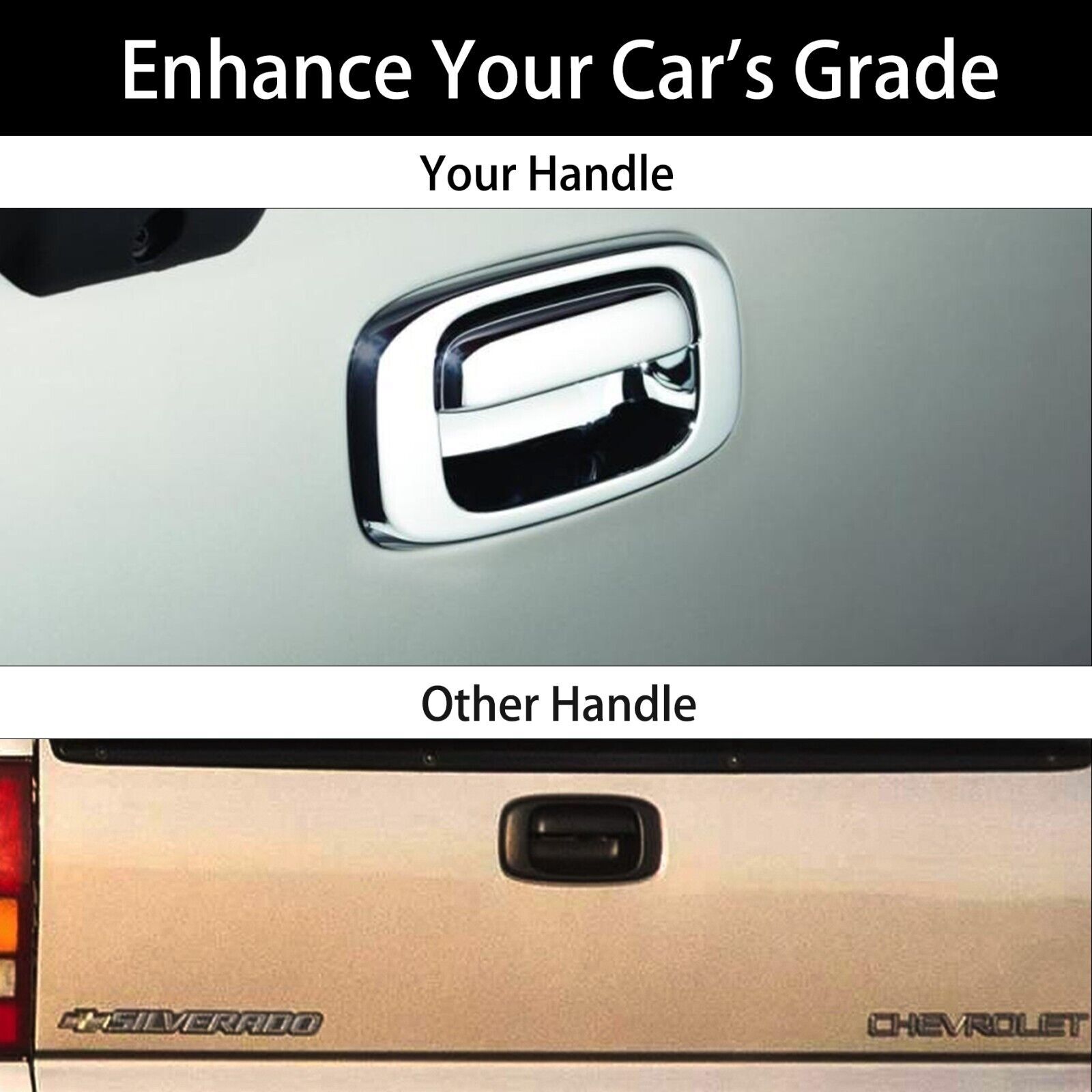 CHROME Rear Tailgate Handle & Bezel NEW for 1999-2006 Silverado Sierra 1500 2500