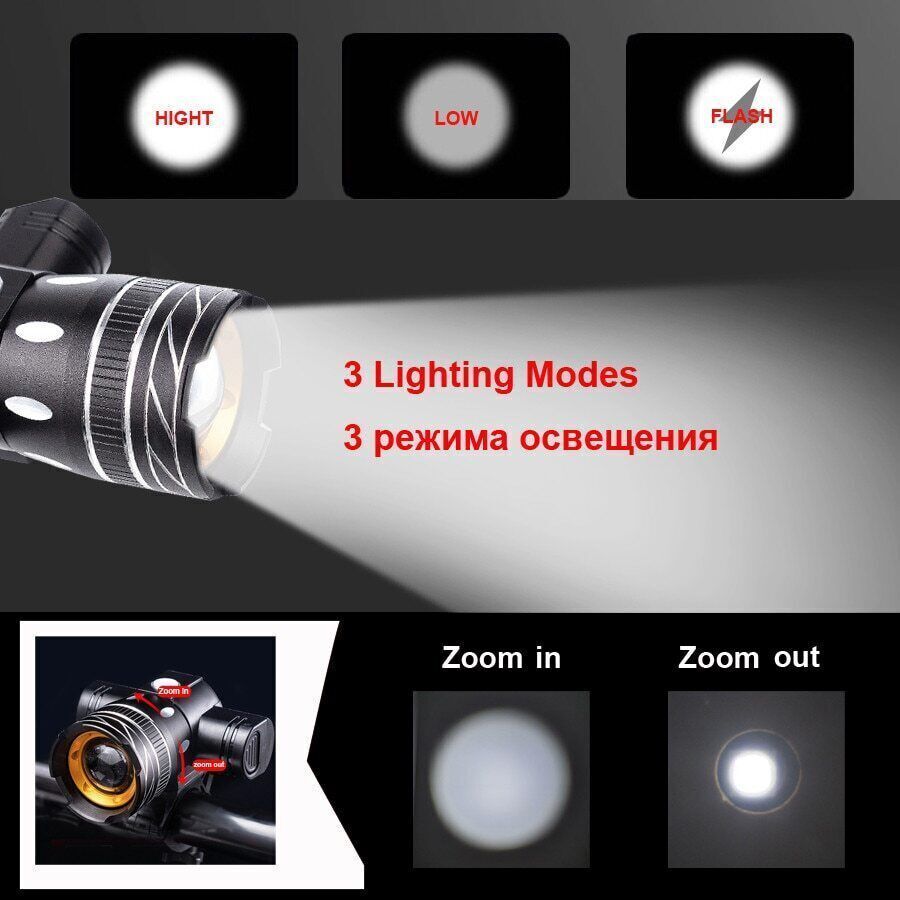2 Sets USB Rechargeable LED Bicycle Headlight Bike Front Rear Lamp Cycling Light