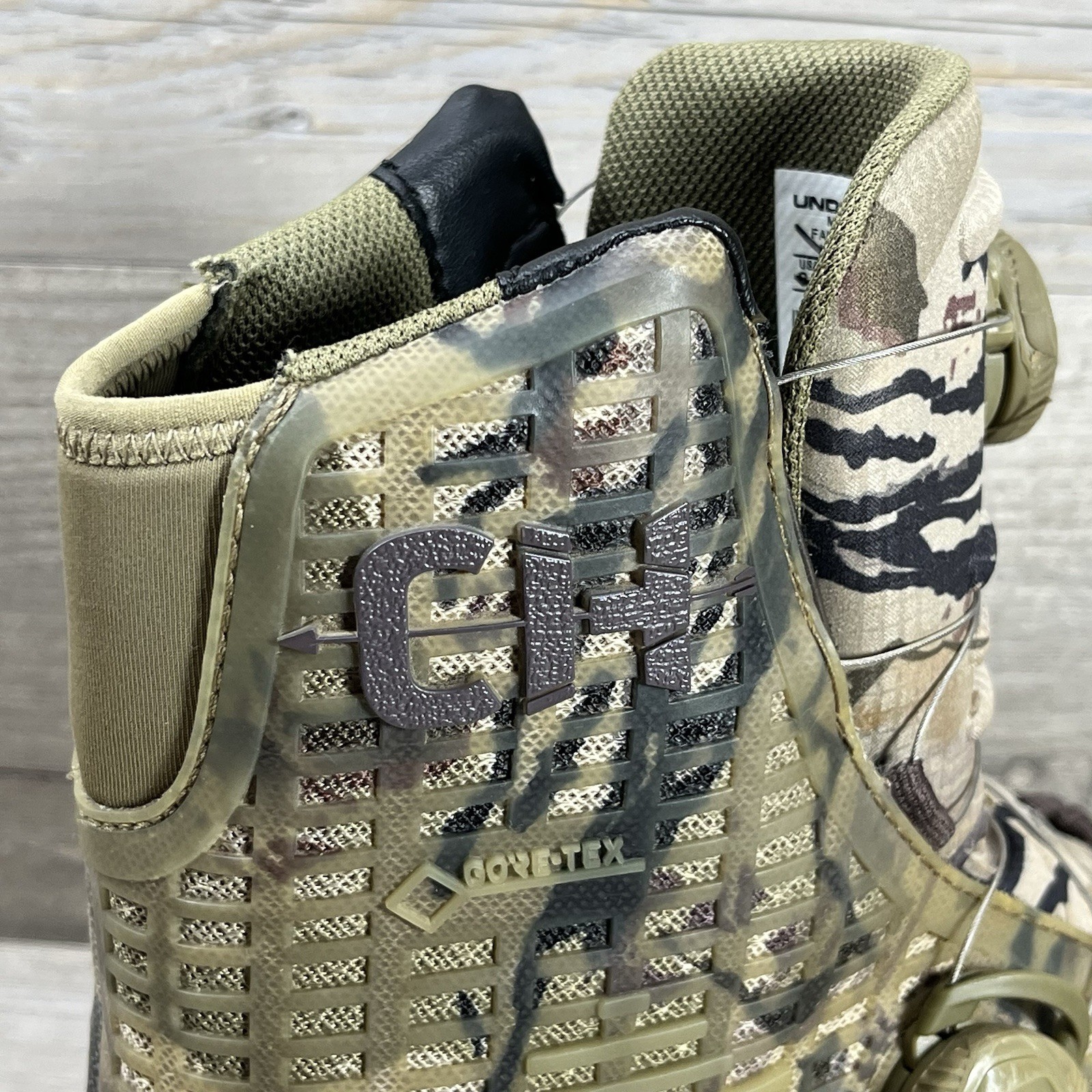 Under Armour Boots Men's 8.5 Cam Hanes CH1 Goretex Camo Hunting BOA Hiking