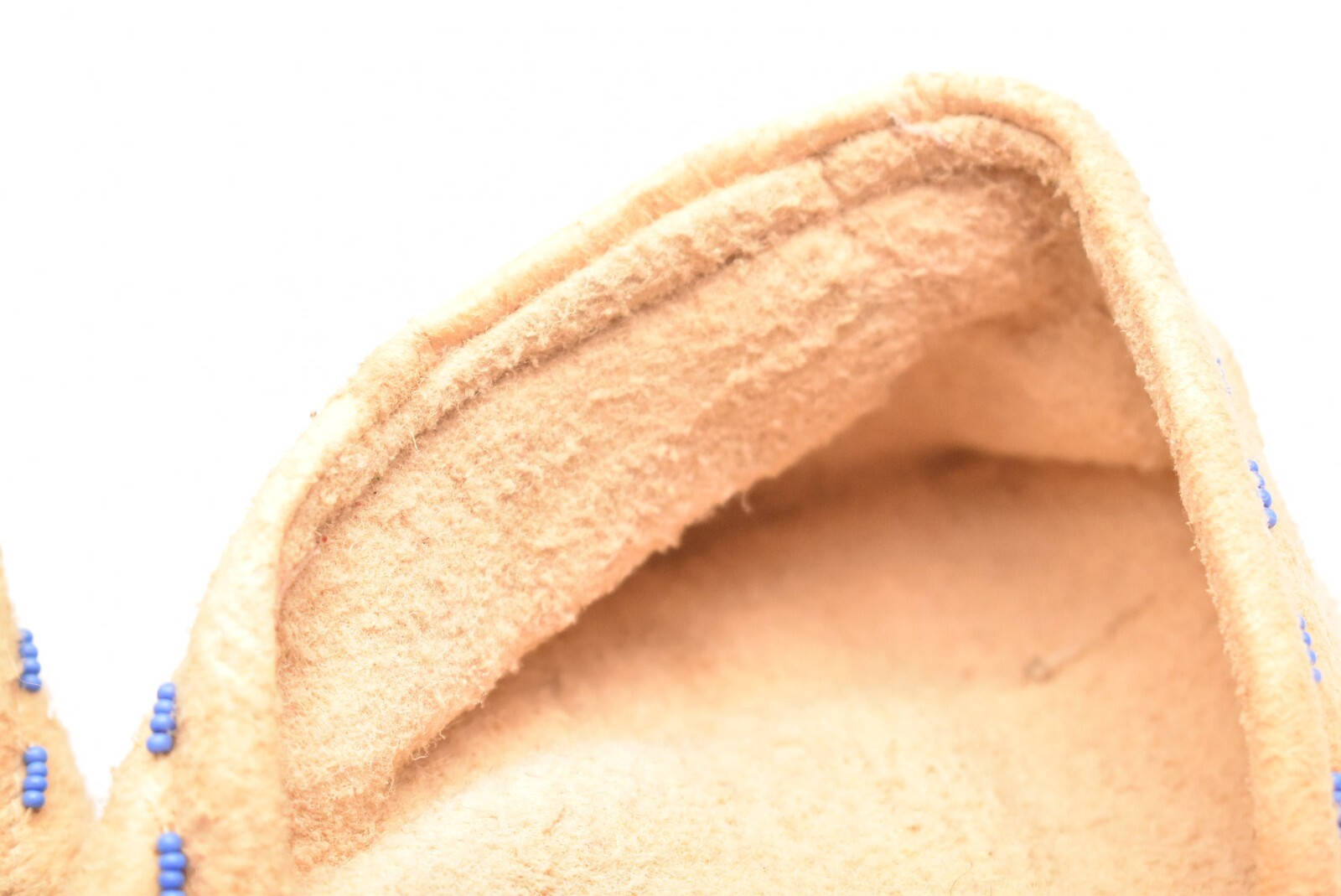 Vintage Native American Lakota Sioux Leather Beaded Moccasins 9"