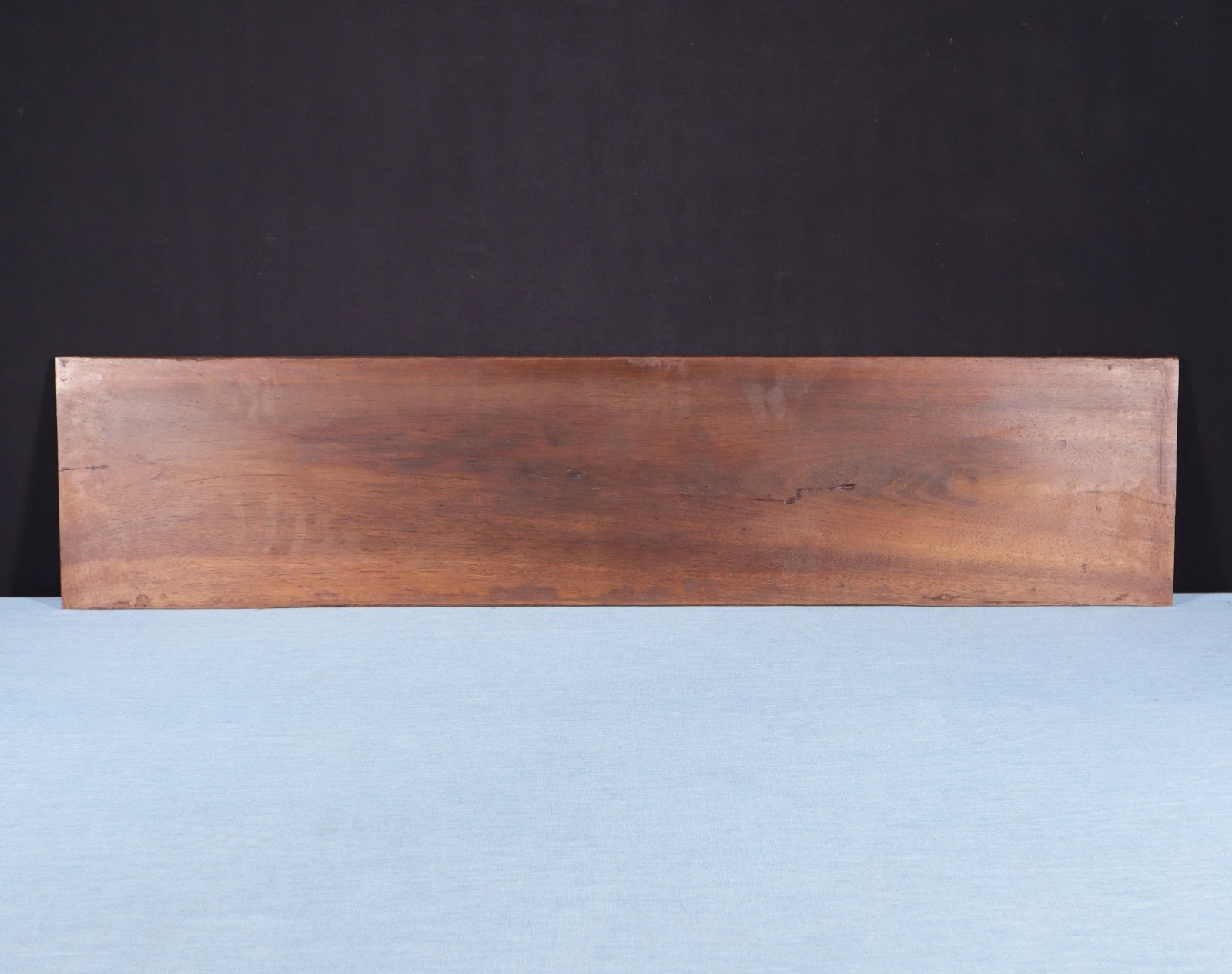 45" Wide Antique French Solid Walnut Wood Panel/Crest Pediment w/Carvings