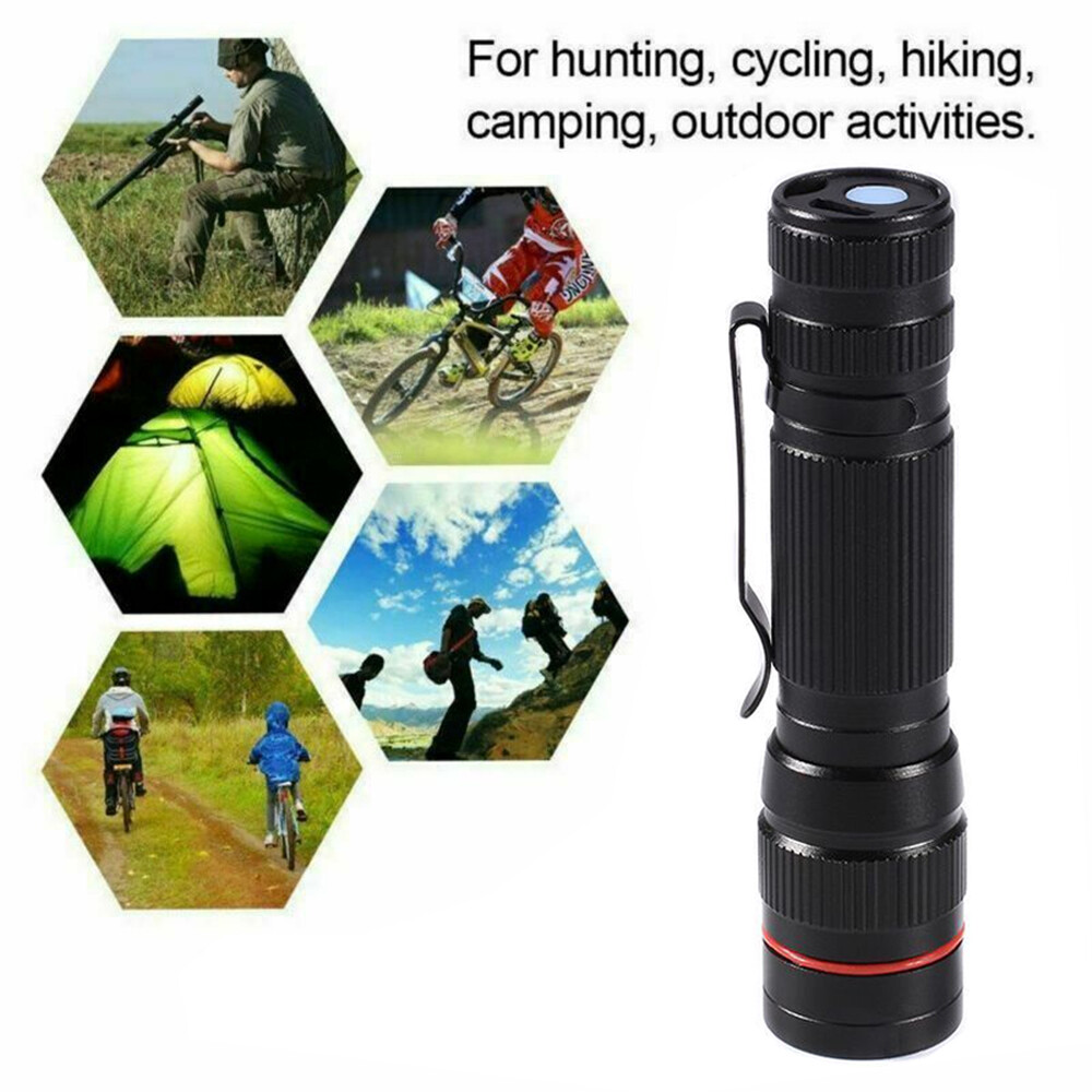 35000000 lumens Small LED Mini Flashlight Pocket Super Bright Torch Rechargeable