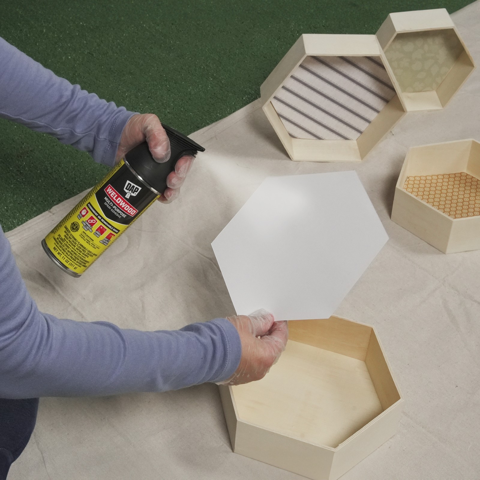 DAP Weldwood Spray Adhesive 11oz 2 Pack Multi Purpose Foam Fabrics Wood Plastics