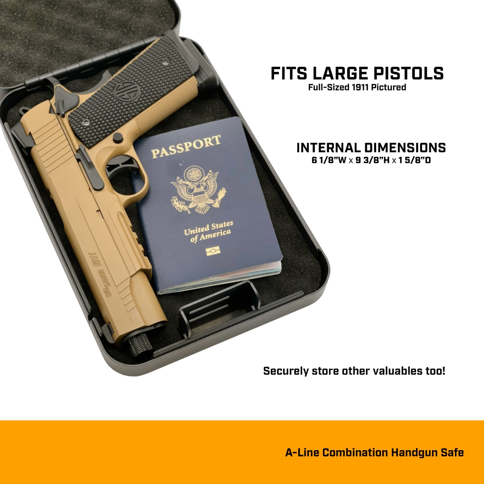 Roscoe Box Small Gun Safe, Gun Storage, Spartan Helmet, Molon Labe Combo Lock