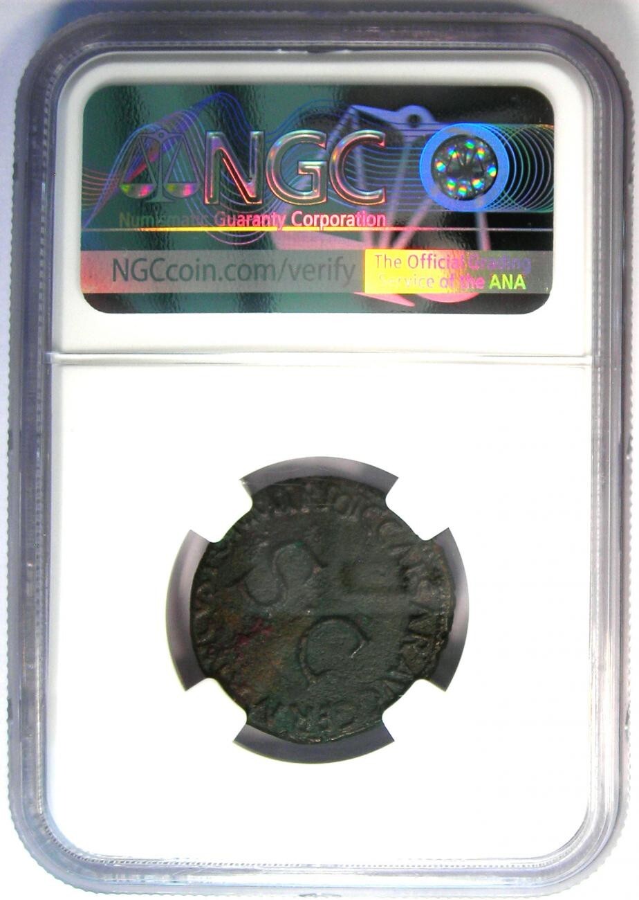 Germanicus AE As Copper Roman Coin 19 AD - Certified NGC Choice AU