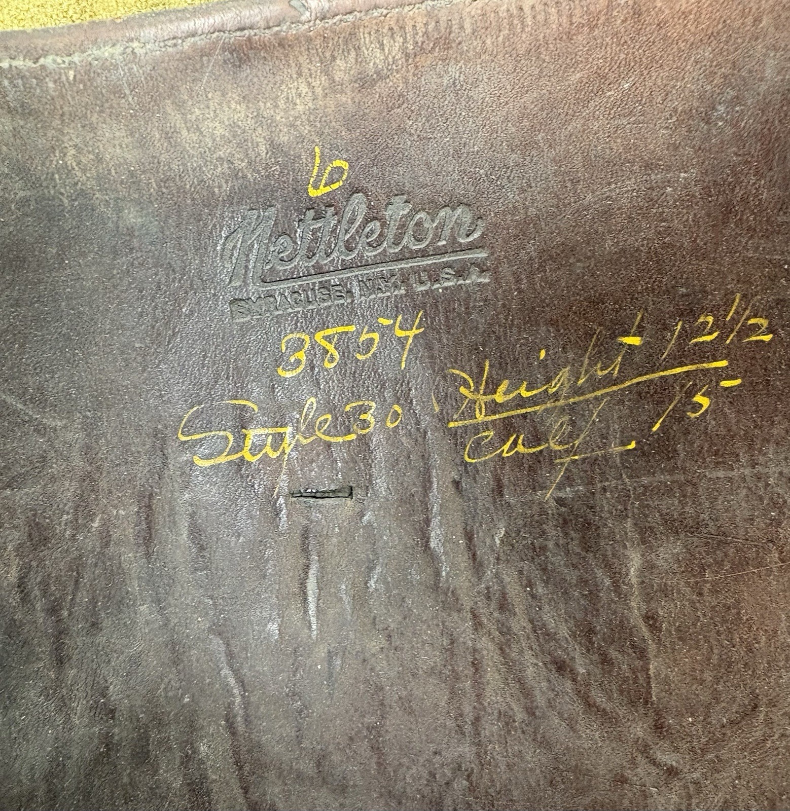 WWI Era Leather Riding Leggings Gaiters – Nettleton Syracuse NY Officer