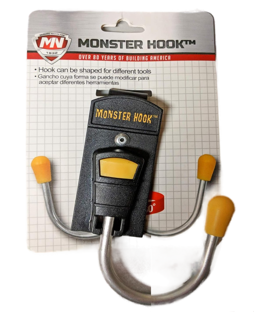 New McGuire-Nicholas Monster Hook Clip 93333 Tool Hanger Yellow & Black