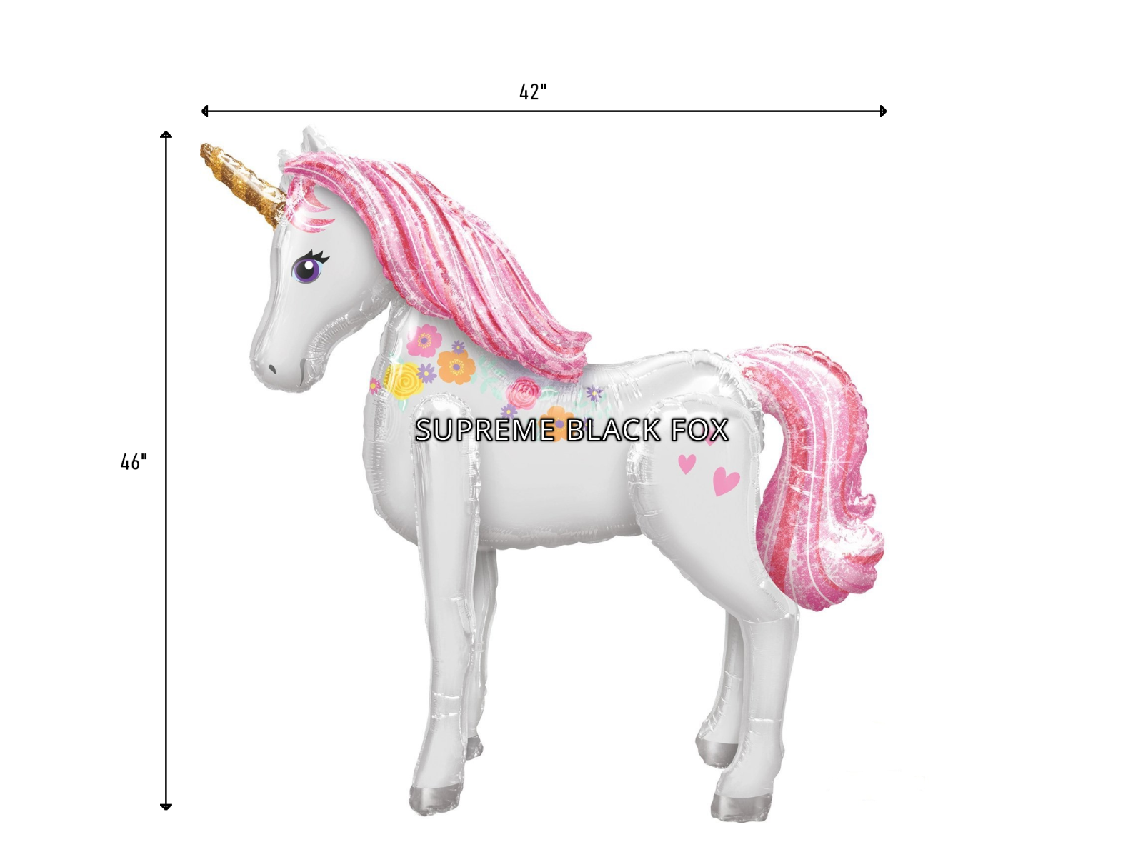 46" Tall Unicorn Airwalker Jumbo Giant Foil Balloon Birthday Wedding Party Decor