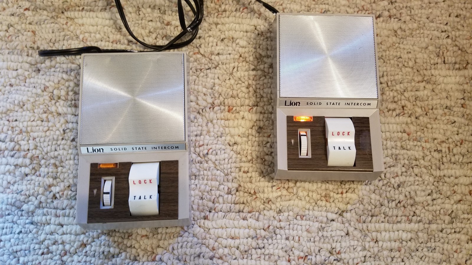 Lion Solid State Intercom Japan AS IS Prop Display NOT WORKING Vintage Pair