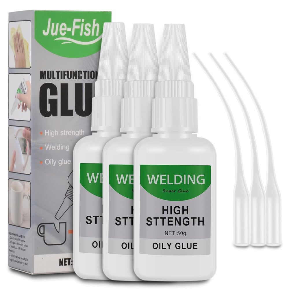 3pcs Powerful Welding High-Strength Oily Glue Uniglue Universal Super Glue 50ml