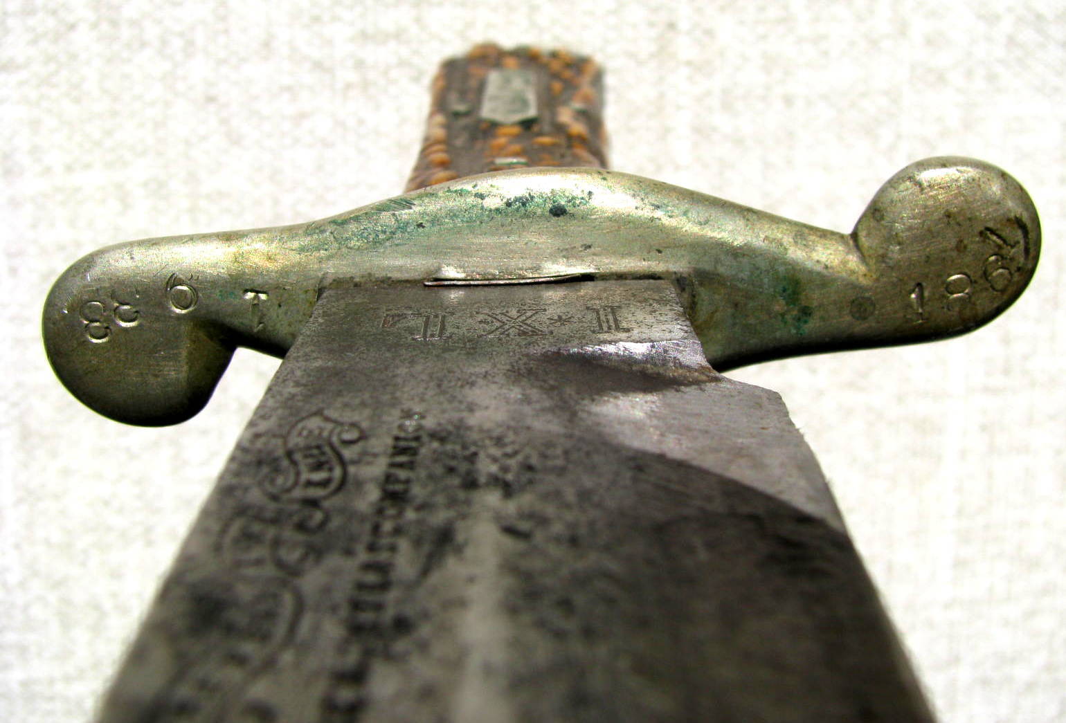 IXL 9 INCH STAG CIVIL WAR SIEGE OF VICKSBURG MISS. JULY 4,1863 BOWIE KNIFE