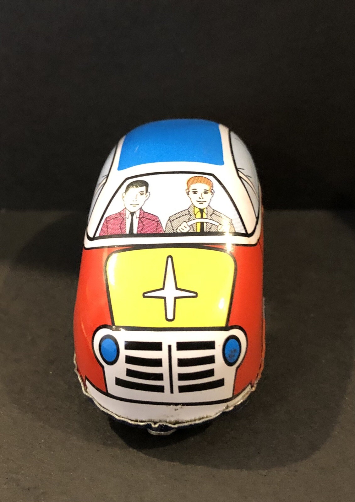 Tin Wind Up Car Little Highway Car Classic #A051- REPLICA