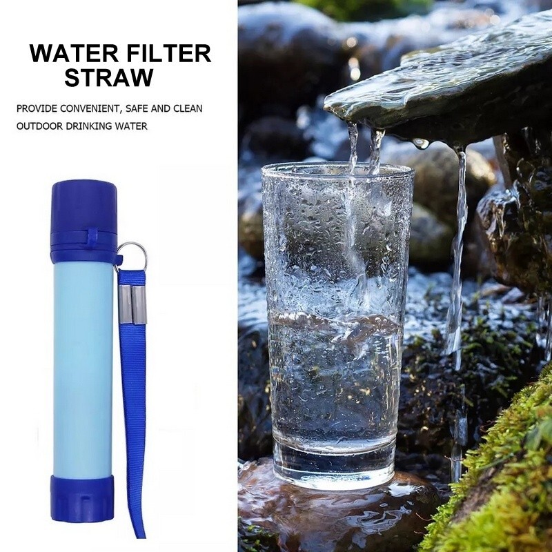 6 PC Personal Portable Water Filter Straw Filtration Purifier Outdoor Survival