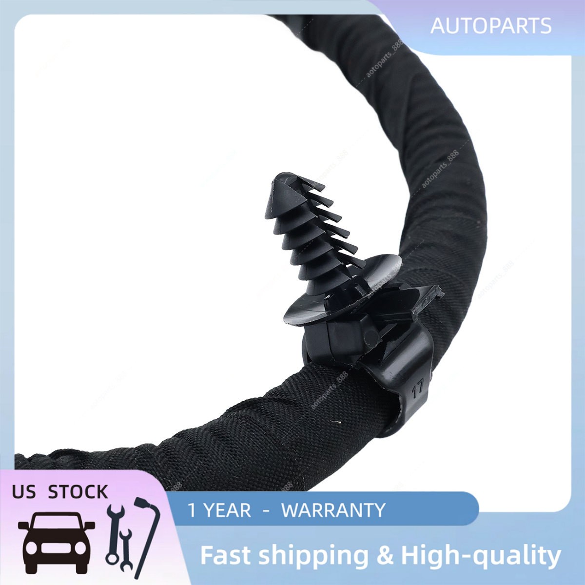 Fit 15-24 Ford Edge LEFT Rear Parking Brake Jumper Wiring Harness