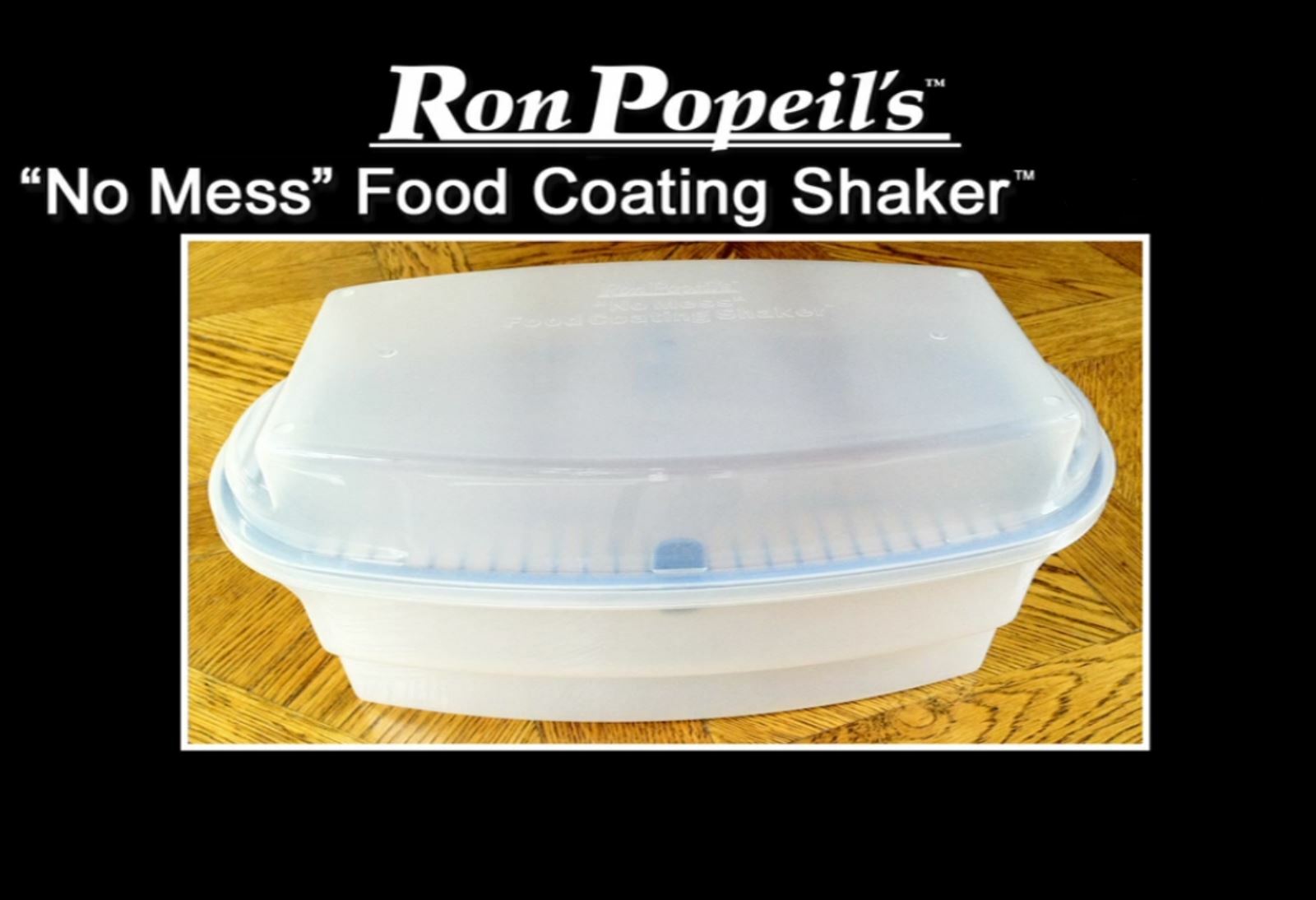 Ron Popeil's No Mess Food Coating Shaker All In One Kitchen Breader Batter Bowls