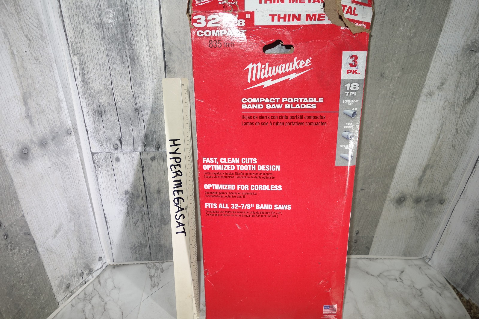 Milwaukee 48-39-0579 32-7/8 in Compact Thin Metal Bandsaw Blade 3 pack 18 TPI
