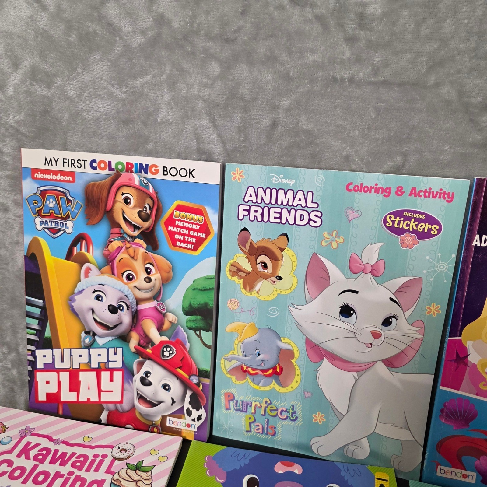 Assorted Disney Coloring Activity Book Bundle 12 Books Paw Patrol Kawaii