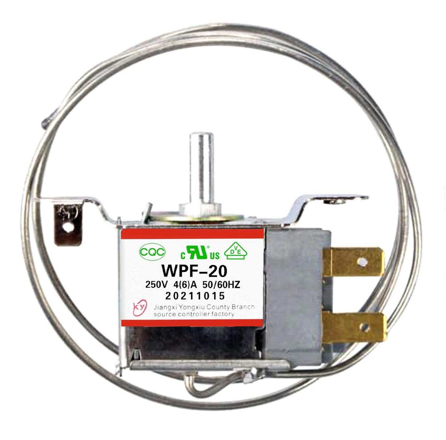 RUIAN Mini Fridge Thermostat, 2 Pin Freezer Thermostat silver