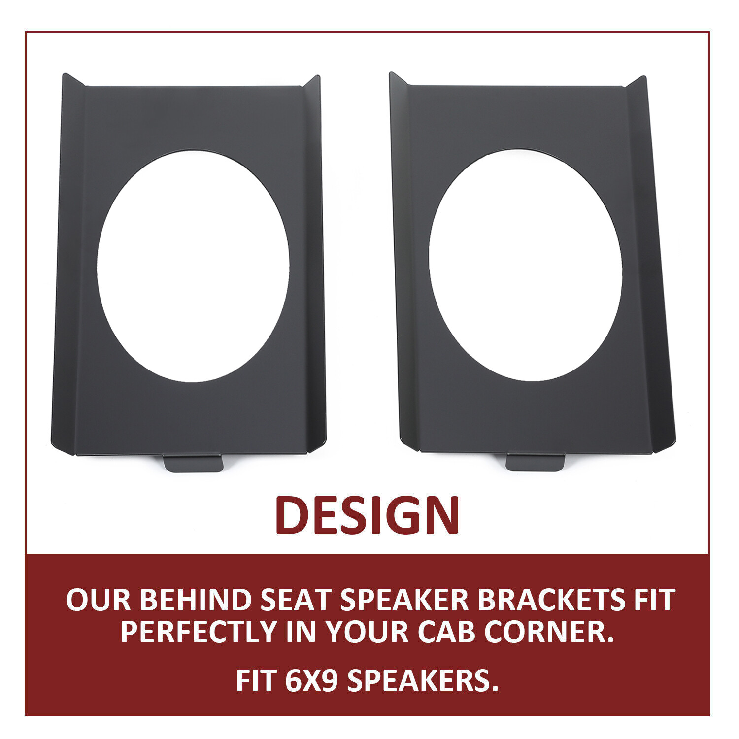 Behind Seat Cab Corner 6"×9" Speaker Mounting Brackets Pair FOR 73-87 Chevy C10