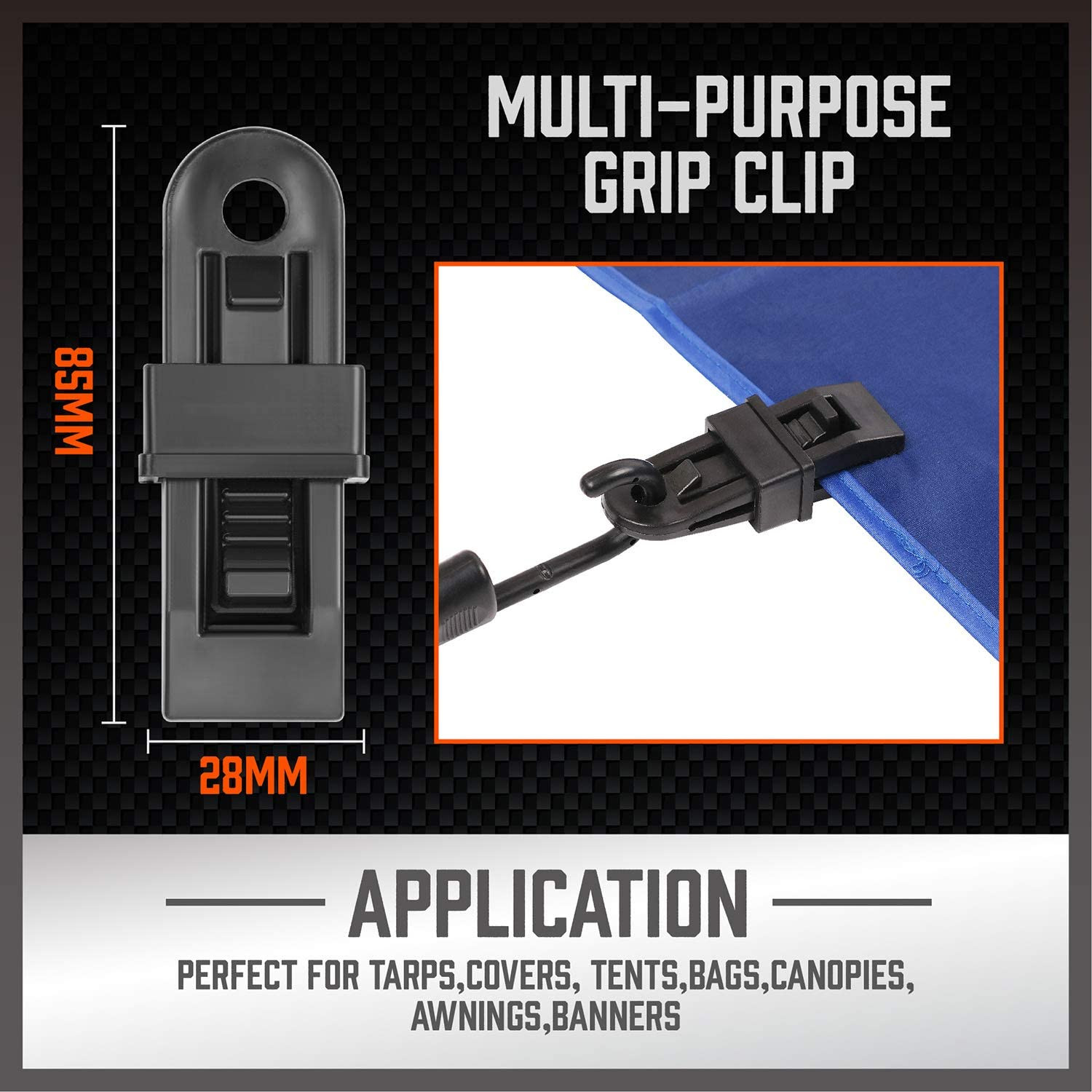 31-Piece Premium Bungee Cords Assortment Jar, Includes 10”,18”,24”,32”,40” Bunge