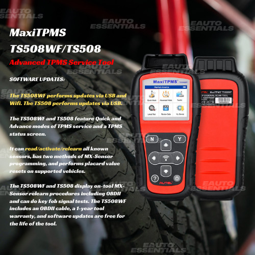 2025 AutelMaxiTPMS TS508WF Programming/Relearn/Activation/Reseat/Diagnostic Tool