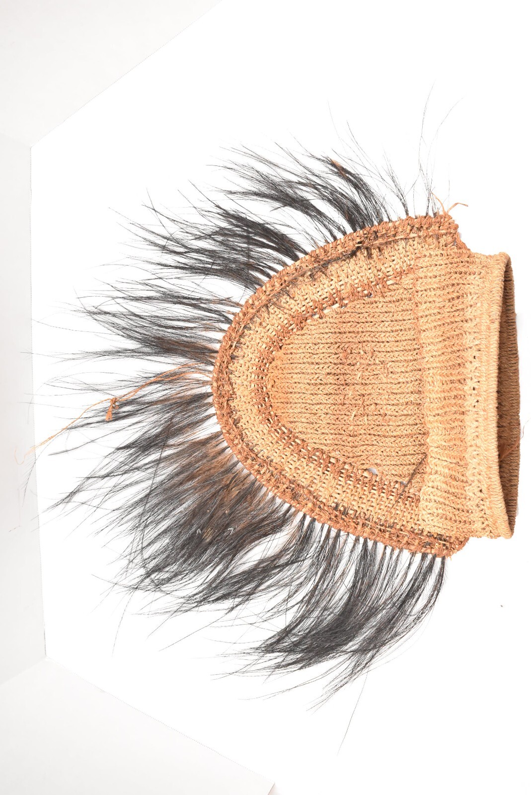 VINTAGE PAPUA NEW GUINEA ABELAM HEADDRESS WOVEN WITH COWRIE SHELL