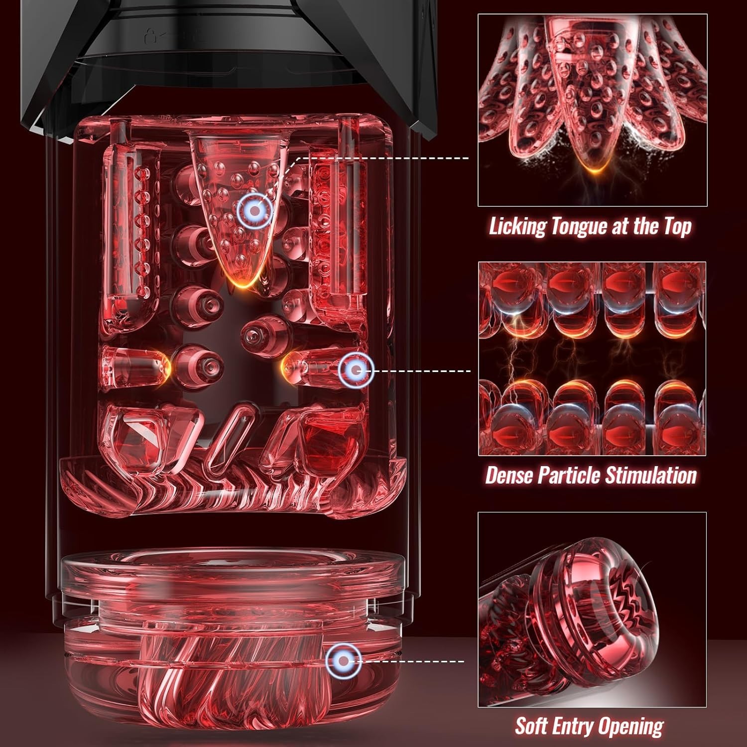 Male Masturbaters Automatic HandsFree Rotating Cup Thrusting Stroker Lubricants