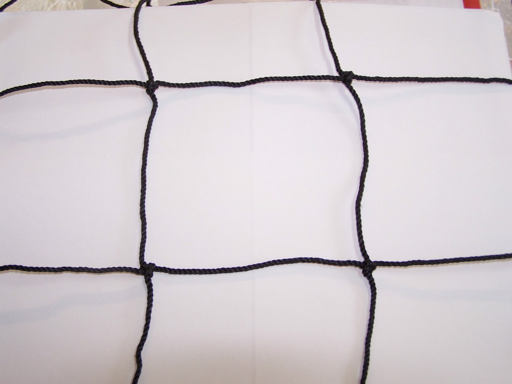 100' X 6' Soccer Impact Backstop Barrier Net Black Square Nylon 4" Mesh #36 Net