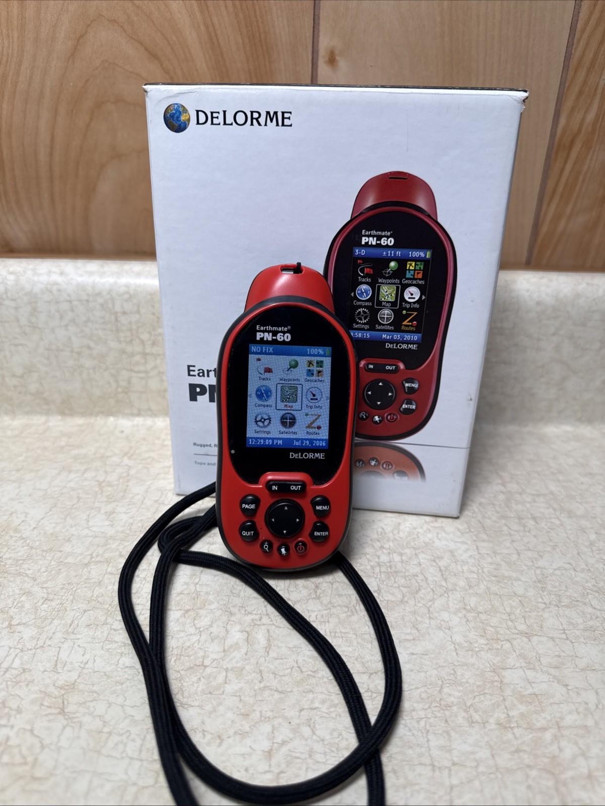 Delorme Earthmate PN-60 Handheld Hiking GPS No USB Cable