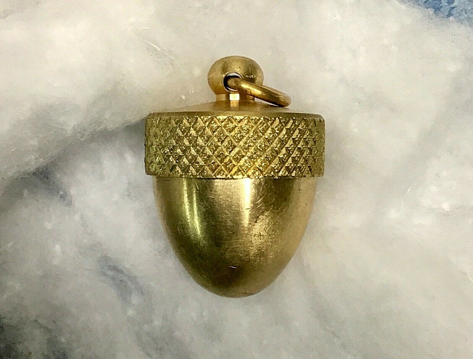 Retro ACORN Vial Pendant Pill box Opens, Unscrew Top, Men, Unisex
