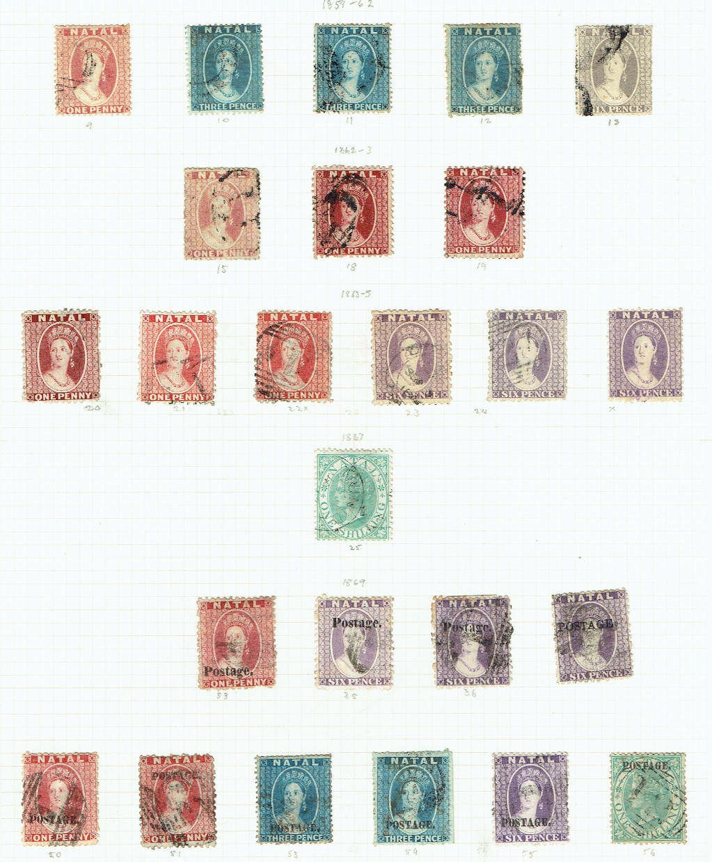 NATAL 1859-1896 Useful used assembly noted 1859 - 44820