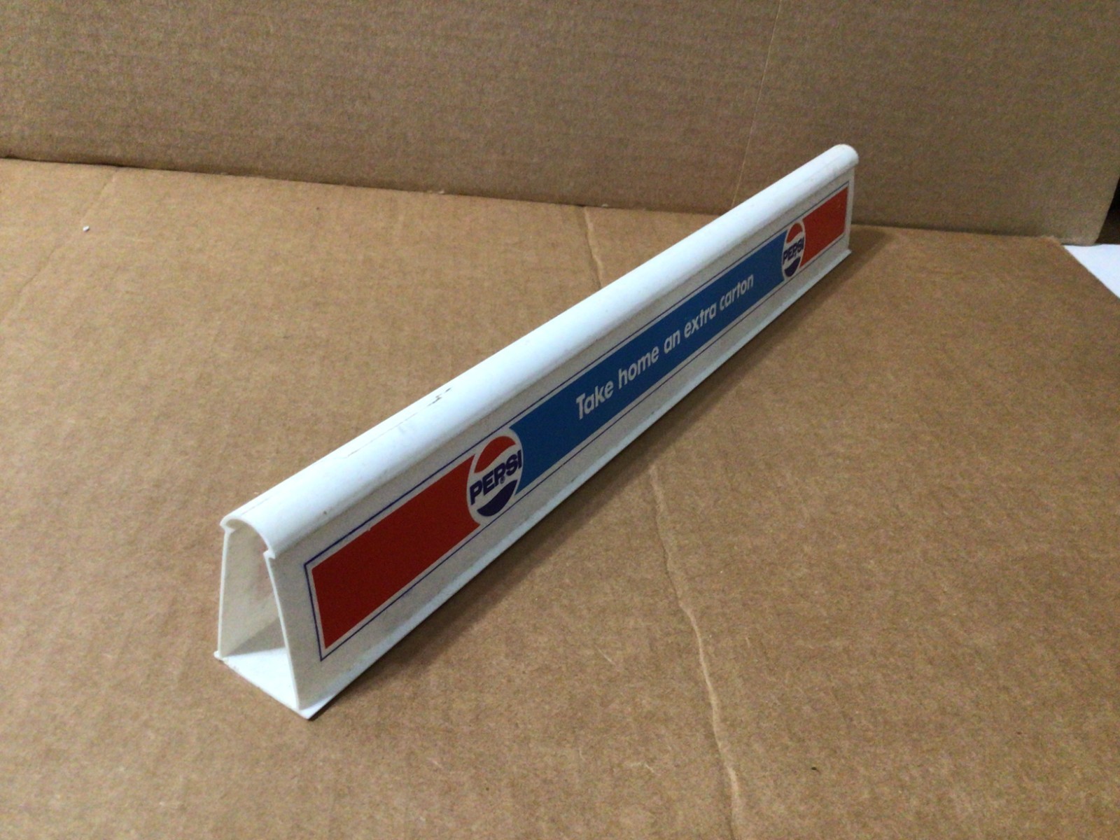 Pepsi Cola Soda Carton Display Sign Plastic 15" Long