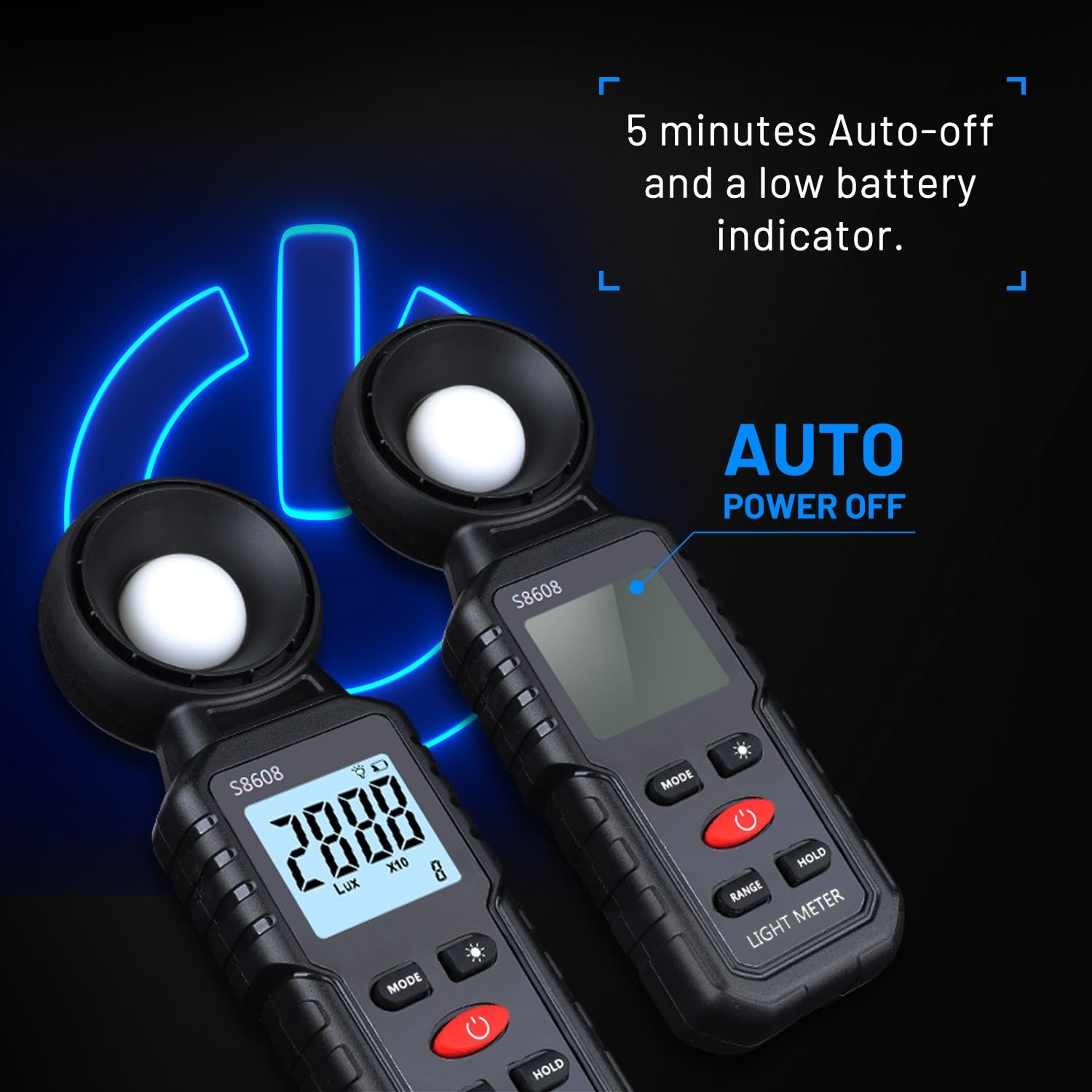 Digital Illuminance Light Meter: 200,000 Lux Photometer for Plants & Photography