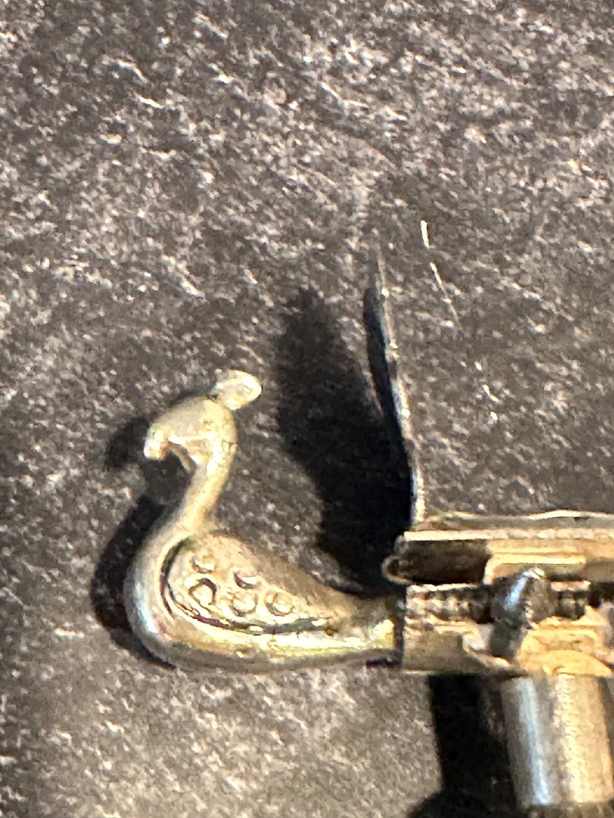 Antique Silver 700 Indian Spice Box /Container Shaped as a Sitar/Stamped