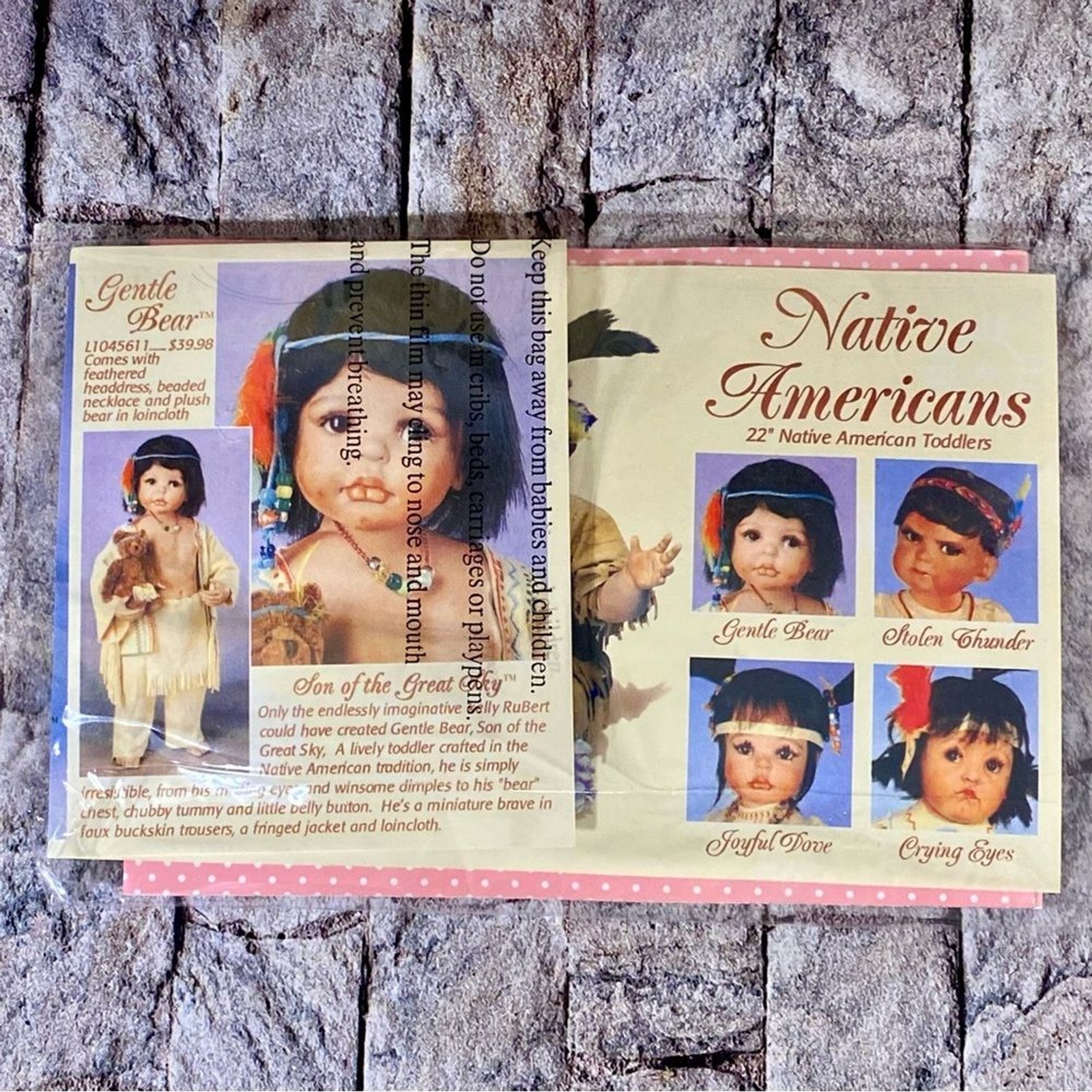 Paradise Galleries VTG Porcelain Doll Native American New In Box Joyful Dove