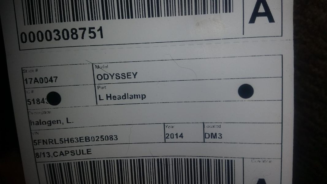 Info-GPS-TV Screen Display Screen Dash Mounted Upper Fits 14-17 ODYSSEY 773504