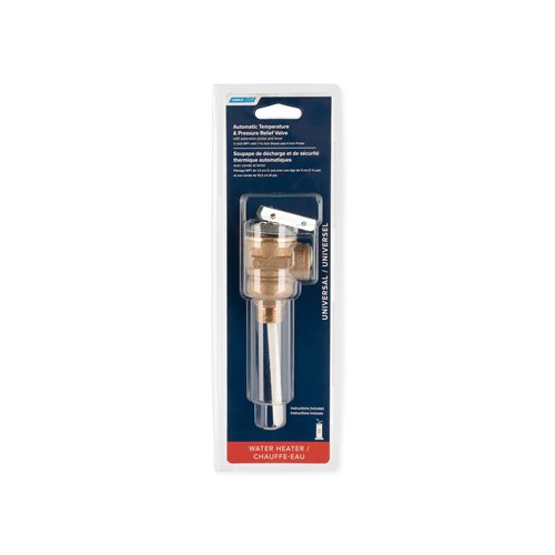 Camco 10423 1/2 inch Auto Temperature and Pressure Valve with 4" inch Probe