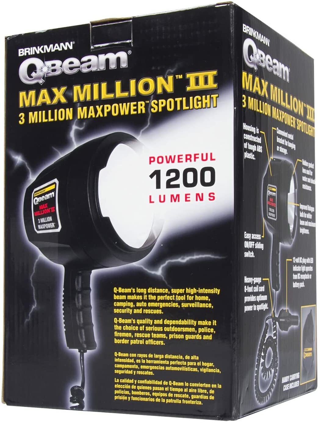 Brinkmann III 3 Million Maxpower Spotlight 12V DC Up to 1200 Lumen Halogen