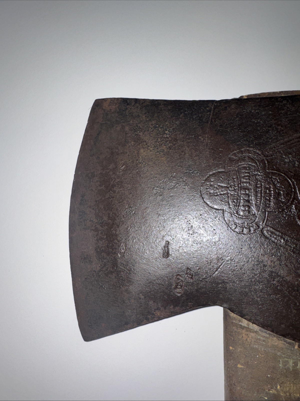 Vintage Embossed Belknap Blue Grass Single Bit Ax Thoroughbred Model