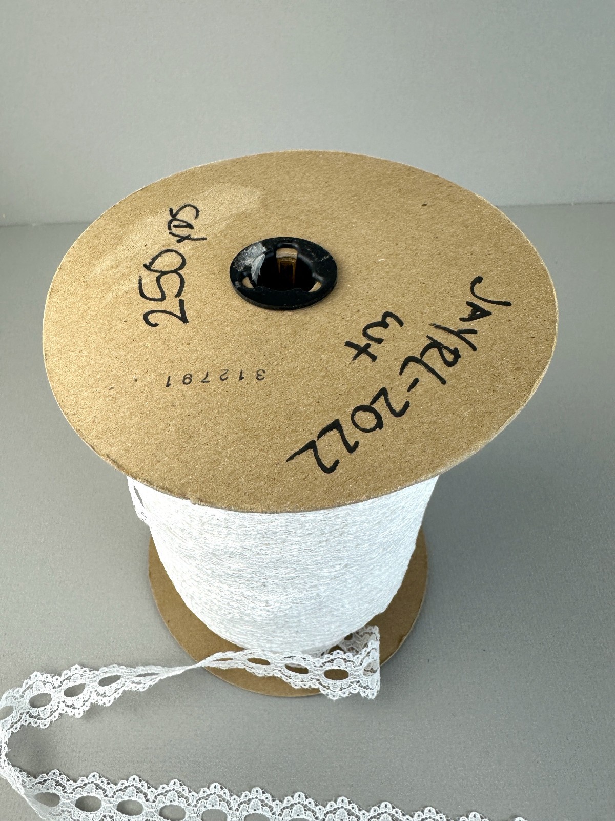 Vintage Lace Trim White 3/4"W 250 Yd Spool Sewing Lingerie