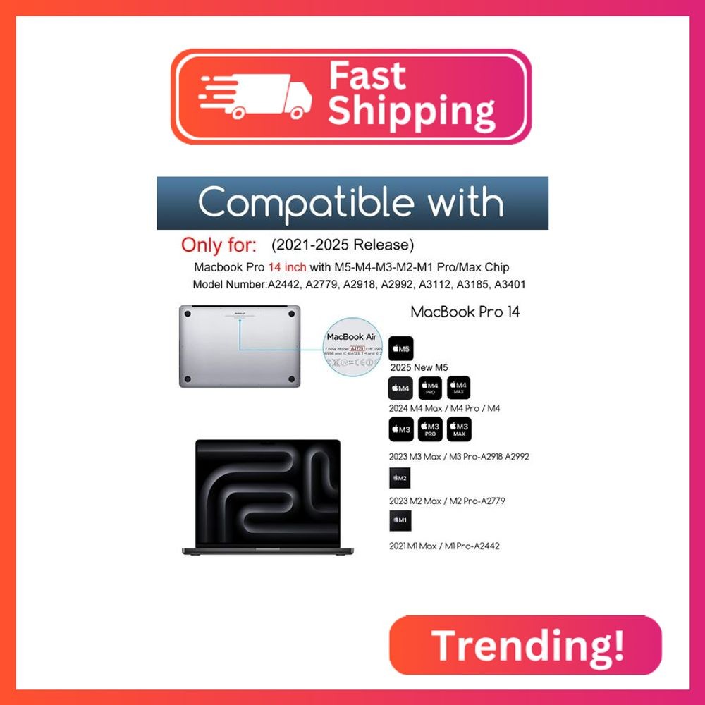 KEANBOLL 3 Pack Designed for MacBook Pro 14 Inch Screen Protector (2025-2021,M5,