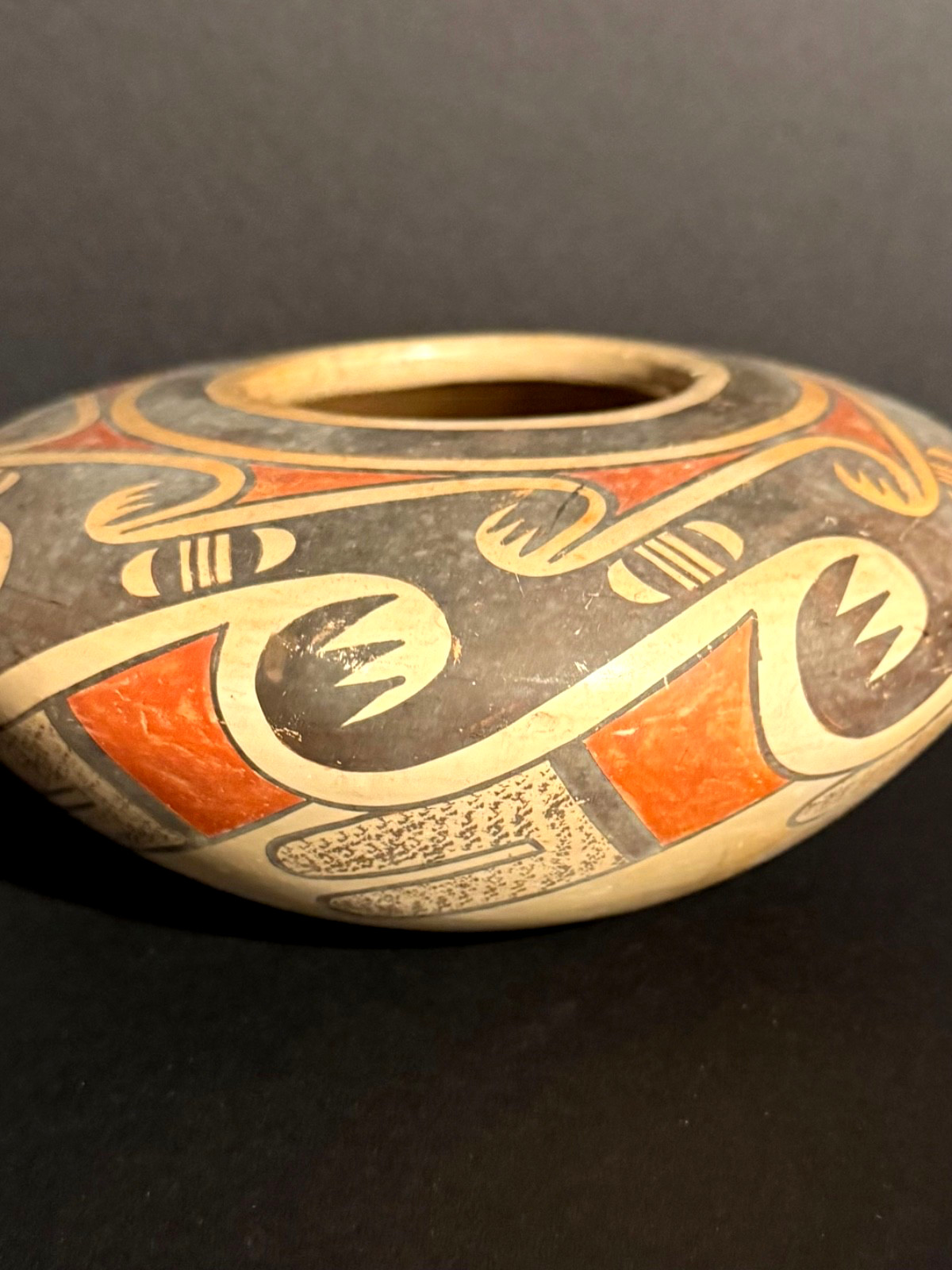 FANNIE NAMPEYO (HOPI PUEBLO,1900-1987) POLYCHROME POTTERY SEED JAR, EXCELLENT!