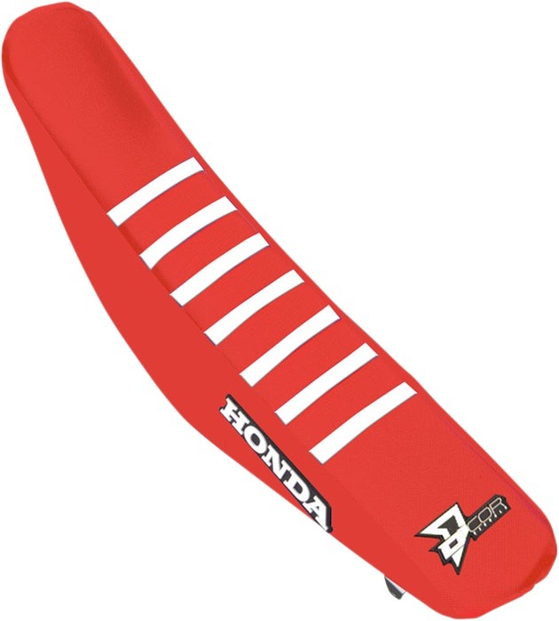 Dcor Ribbed Seat Cover 2018 Geico Red/Red/White for Honda CRF150R