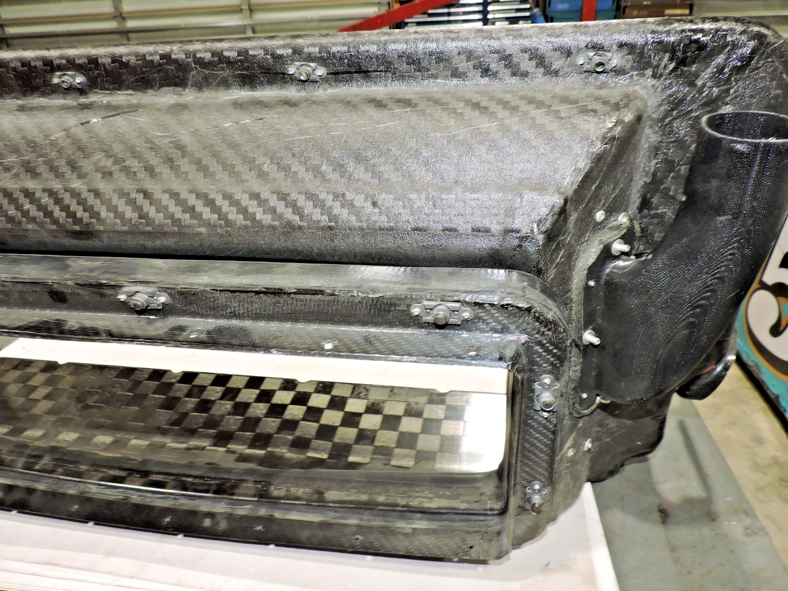 Fibreworks Radiator cradle & flex ducting 14" x 30" complete Nascar late model