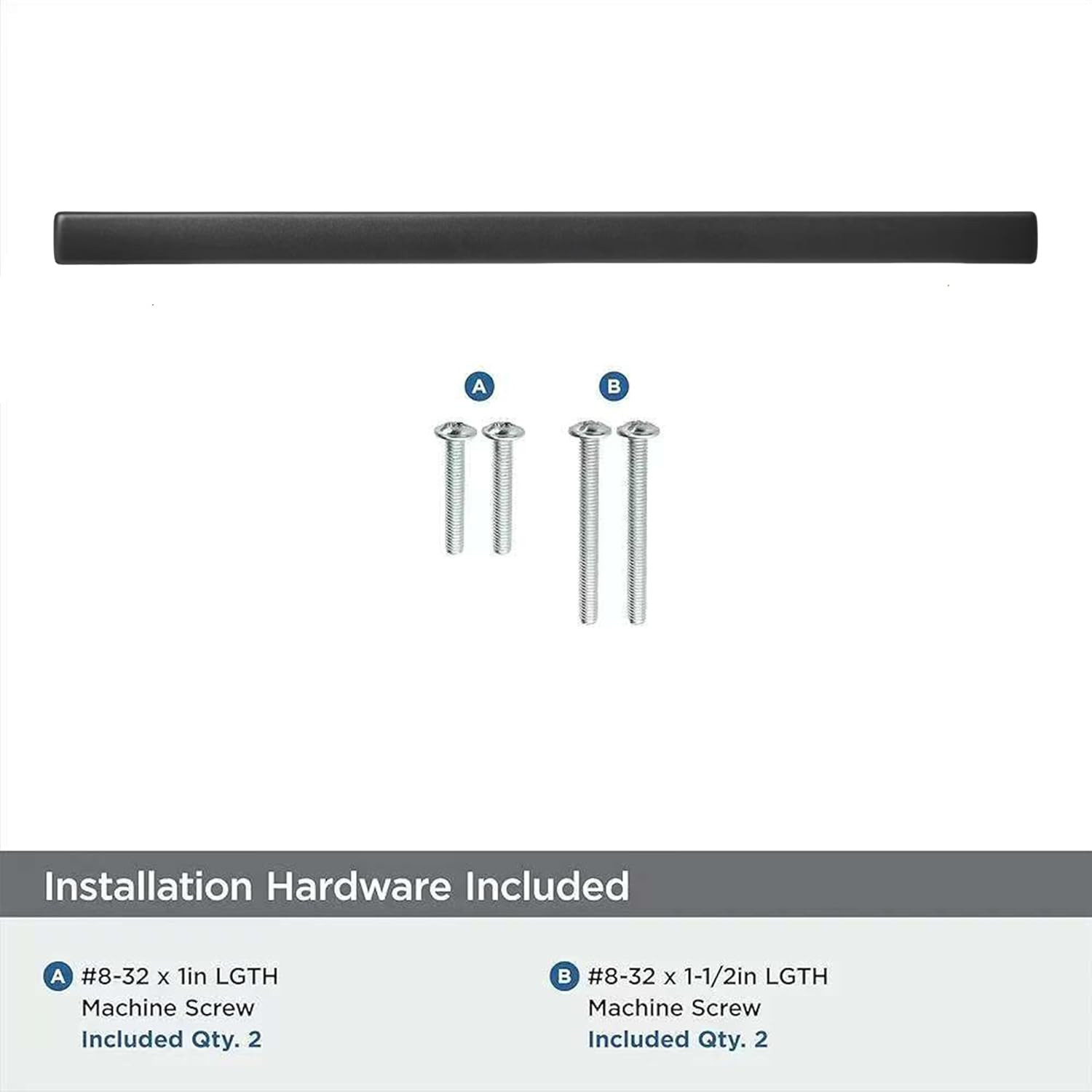 30 Pack 3 inch Center to Center Solid Matte Black Cabinet Pulls Slim Square Bar