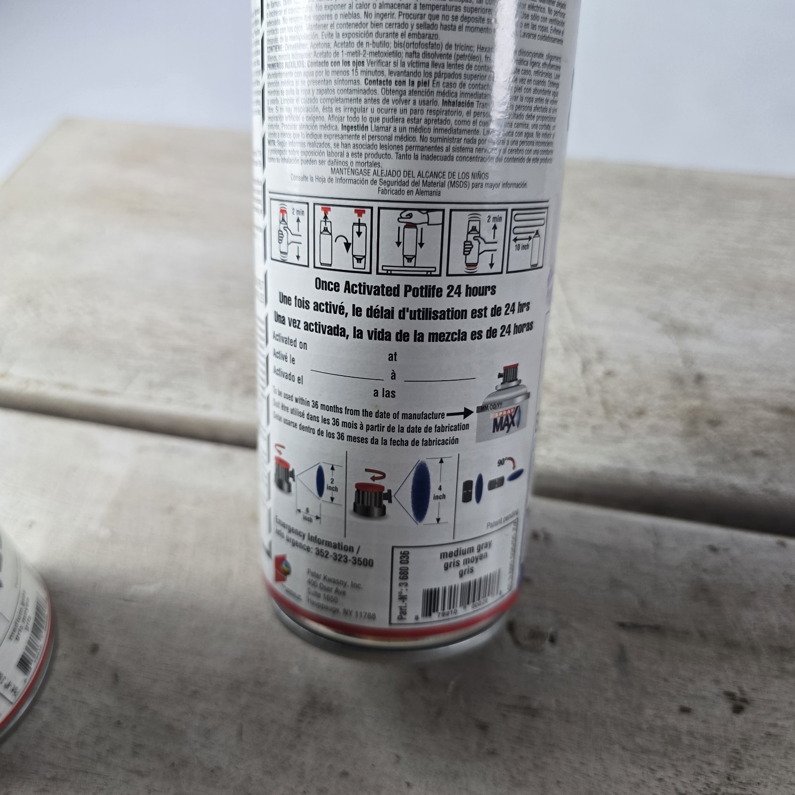 2K Spray Max Urethane Acrylic Filler Primer Paint Gray 3680036 2 Pack New Sealed