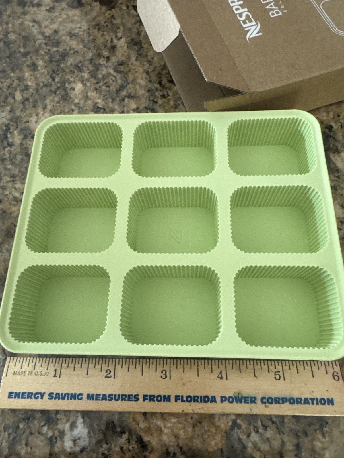 Nespresso Barista Ice Cube Tray Pistachio Silicone Federico Peri Design NEW