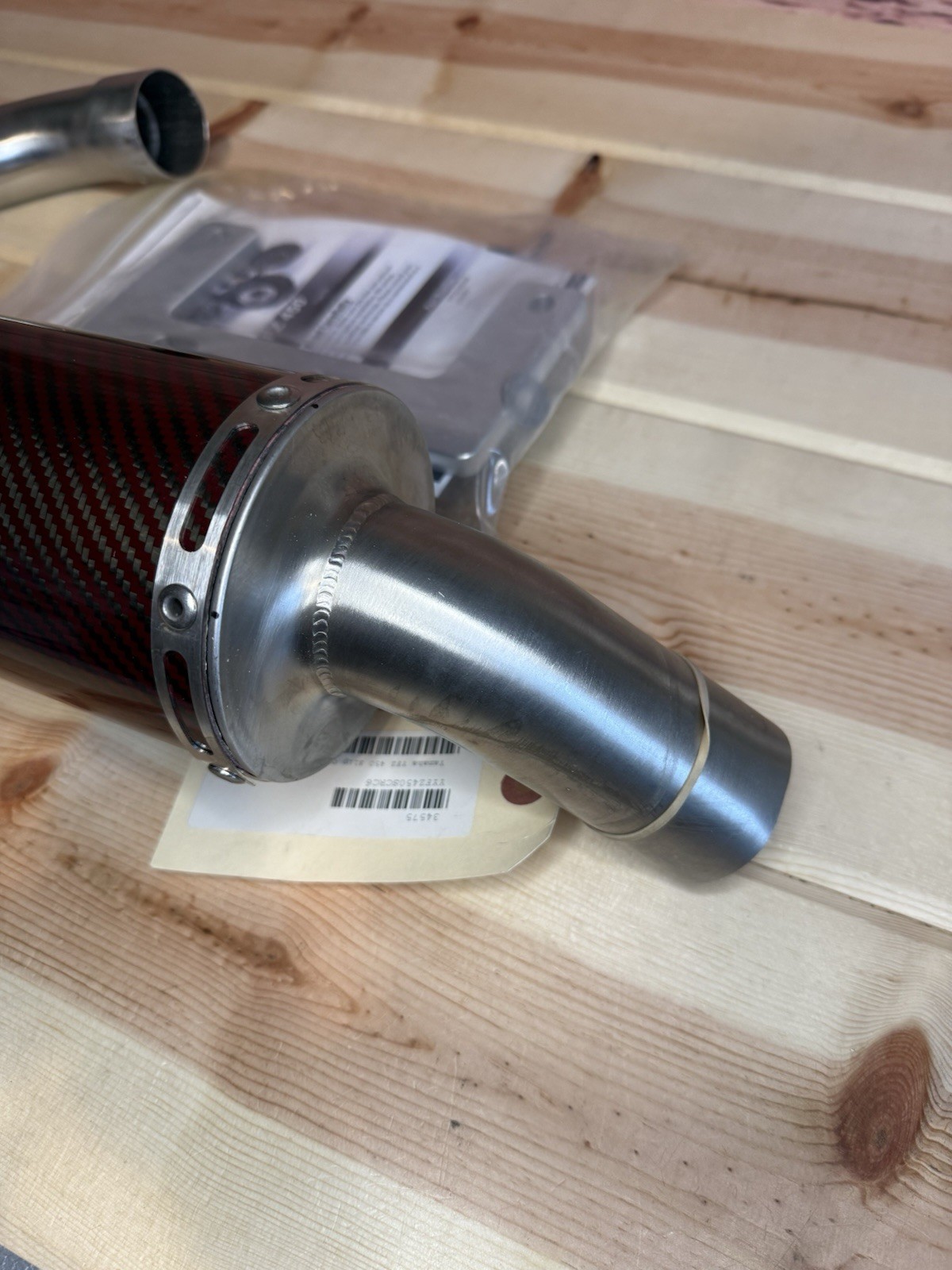 YAMAHA YFZ 450 2004-2013 HMF Exhaust Slip On Red Carbon Fiber